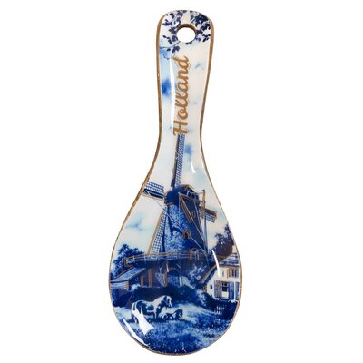 Typisch Hollands Spoon XL Delft blue mill - Wood-Epoxy