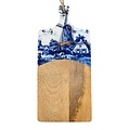 Typisch Hollands Kaasplank Groot Molen paard blauw 35x16cm