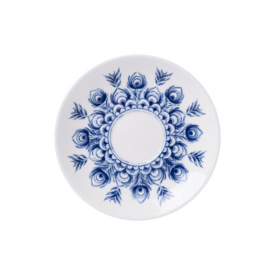 Heinen Delftware Cup and saucer - Porcelain - Delft blue - Peacock (espresso)