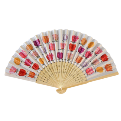 Typisch Hollands Hand fan - Tulips - Bamboo