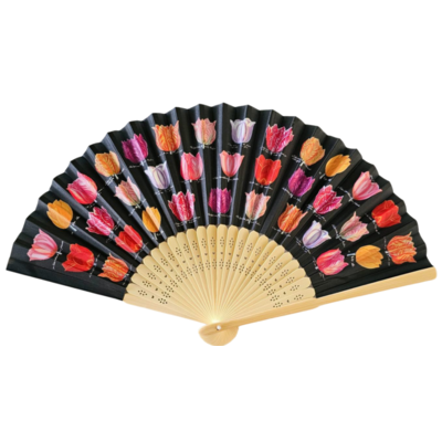Typisch Hollands Hand fan - Tulips - Bamboo