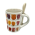 Memoriez Espresso mug with spoon in gift boxes - Tulips - White