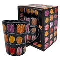 Typisch Hollands Large Holland mug - in gift box - Tulips - Black