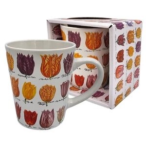 Typisch Hollands Große Holland-Tasse – in Geschenkbox – Tulpen – Weiß