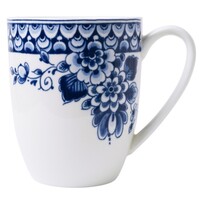Typisch Hollands Luxury porcelain Large mug - Delft blue - Floral pattern/Peacock