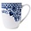 Typisch Hollands Luxury porcelain Large mug - Delft blue - Floral pattern/Peacock