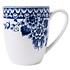 Typisch Hollands Luxuriöse große Tasse aus Porzellan – Delfter Blau – Blumenmuster/Pfau