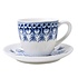 Heinen Delftware Kop en schotel - Porselein - Delfts blauw -Pauw (espresso)