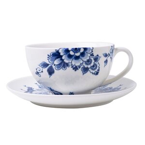 Heinen Delftware Cup and saucer Delft blue - Porcelain - Peacock