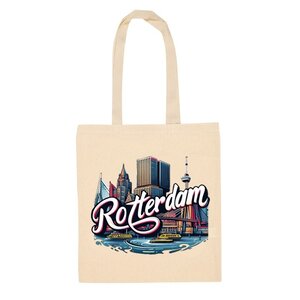 Typisch Hollands Baumwolltasche Rotterdam - Skyline