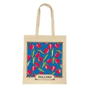 Typisch Hollands Bag cotton tulips Holland multicolor