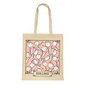 Typisch Hollands Bag cotton tulips Holland white-pink