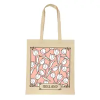 Matix Bag cotton tulips Holland white-pink