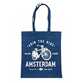 Typisch Hollands Bag Denim cotton blue bicycle - join the ride