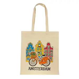 Typisch Hollands Bag cotton happy houses Amsterdam