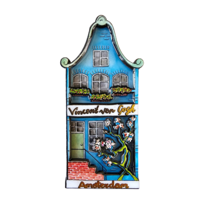 Typisch Hollands Magnetfassadenhaus - Vincent van Gogh - Mandelblüte
