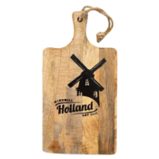 Typisch Hollands Cheese board Windmill black - Wood