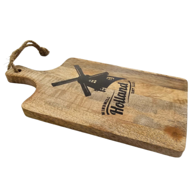 Typisch Hollands Cheese board Windmill black - Wood