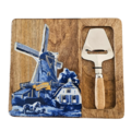 Typisch Hollands Cheese board with cheese slicer - Holland Wood-Epoxy