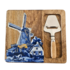 Ter Steege souvenirs Cheese board with cheese slicer - Holland Wood-Epoxy