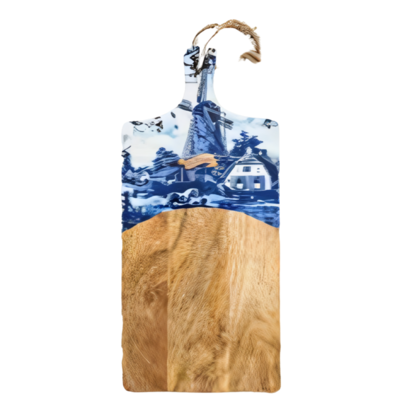 Typisch Hollands Cheese board Large Mill horse blue 35x16cm