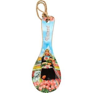 Typisch Hollands Lepel XL Tulpenmeisje kleur - Hout-Epoxy