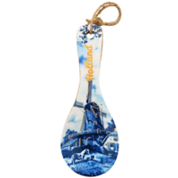 Typisch Hollands Spoon XL Delft blue mill - Wood-Epoxy