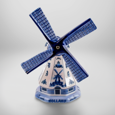 Typisch Hollands Polder mill Delft blue 11 cm