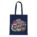 Typisch Hollands Tas katoen Amsterdam ornaments blauw