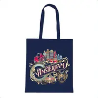 Typisch Hollands Bag cotton Amsterdam ornaments blue