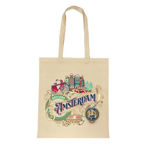 Typisch Hollands Bag cotton Amsterdam ornaments white