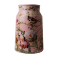 Heinen Delftware Stijlvolle vaas 30 cm - Melkbus - Bosvogels - Roze