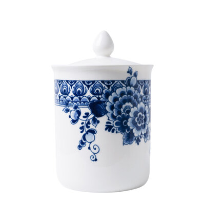 Heinen Delfts blauw Voorraadpot Delfts blauw groot - 17 cm.