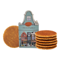 TTD Gifts Stroopwafels in einem Fassadenhaus (Hauskasten) in Farbe