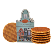 TTD Gifts Stroopwafels in einem Fassadenhaus (Hauskasten) in Farbe