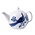 Heinen Delftware Delfts blauw theepot - Pauw en bloemmotief