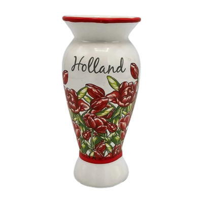 Typisch Hollands Tuitvaasje rood - tulpen - 13 cm