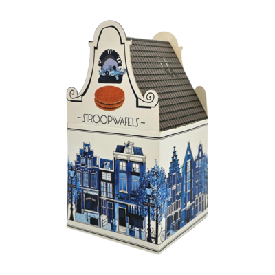 TTD Gifts Stroopwafels in a small gable house (house-box) Delft Blue