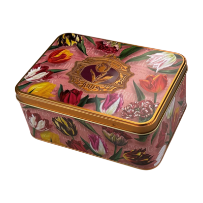 Matix Tin speculaas rectangular Pink - Pretty Tulips