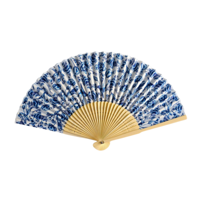 Typisch Hollands Hand fan - Delft blue - Tulip decor