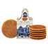 Typisch Hollands Stroopwafels in Gevelhuisje (huisje-doosje) Delfts blauw