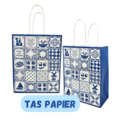 Typisch Hollands Geschenktüte aus Delfterblauem Papier – Mittel