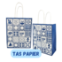 Typisch Hollands Delft Blue Paper Gift Bag - Medium