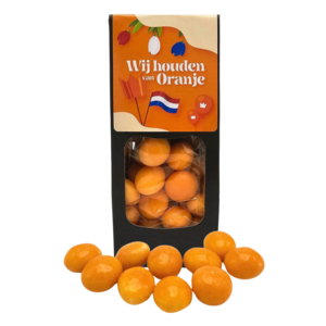 Typisch Hollands Holländische Süßigkeiten – Schachtel Orange – Orangenbutterkugeln