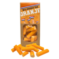 Typisch Hollands Holländische Süßigkeiten - Orangefarbene Schachtel - Orangefarbene Orangenstäbchen