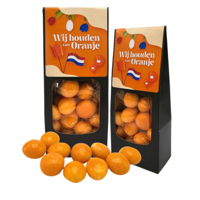 Typisch Hollands Hollands snoepgoed - Doosje Oranje - Oranje boterballetjes