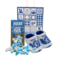 typisch-hollands-geschenkpakket Baby-Geschenkpaket (0-6 Monate) – Holland – Delfter Blau