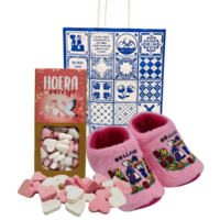 www.typisch-hollands-geschenkpakket.nl Baby geschenkenpakket (0-6 maanden)- Holland - Roze