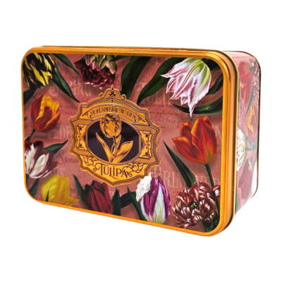 Matix Tin speculaas rectangular Pink - Pretty Tulips