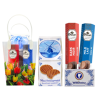 Typisch Hollands Holland Geschenktüte PVC mit Tulpen - 4x Holland Goodies